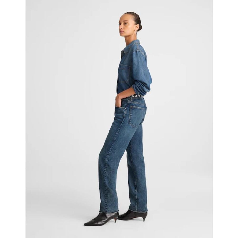 Madewell The Dean Easy Straight Jean Greendale Wash Rigid Blue US 28 NWT - Picture 3 of 14
